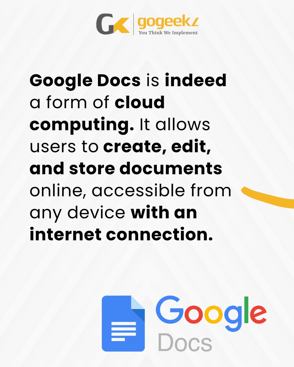 GoGeekz's tweet image. ☁️ Cloud or Not? Let’s Set the Record Straight!
Is Google Docs really a form of cloud computing? 💭
Discover how it stores, syncs, and lets you collaborate — all powered by the cloud! 🚀
#GoGeekz #CloudComputing #GoogleDocs #GoogleWorkspace #TechTalk #DigitalTools #CloudStorage