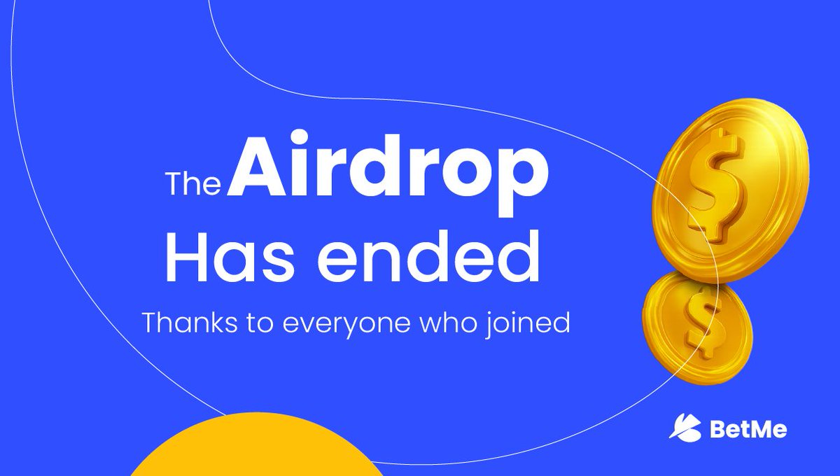 🎯 BetMe Airdrop Campaign Has Ended!

A huge thank you to everyone who participated and helped us stress-test the BetMe decentralized betting system on BSC Testnet, you made a real impact. 💪

⏳ Airdrop Rewards Update:
All airdropped $BET tokens are locked.

Vesting will follow