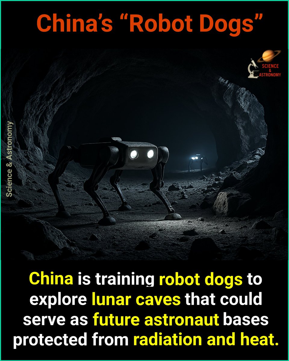 sci_astronomy's tweet image. Imagine robot explorers crawling through lunar caves — scouting out safe havens for future astronauts. That’s exactly what Chinese scientists are working on.

#SpaceExploration #MoonBase #Astronomy #China #Robotics #LunarCaves #FutureOfSpace