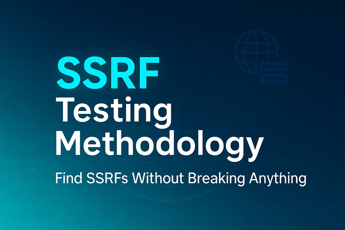 aacle_'s tweet image. 🧭 SSRF Testing Methodology — want to find SSRFs without breaking things? This is the ethical playbook I use on every bug-bounty hunt.
• A practical, must-follow flow for every SSRF hunt.
Thread ⤵️ #BugBounty #InfoSec