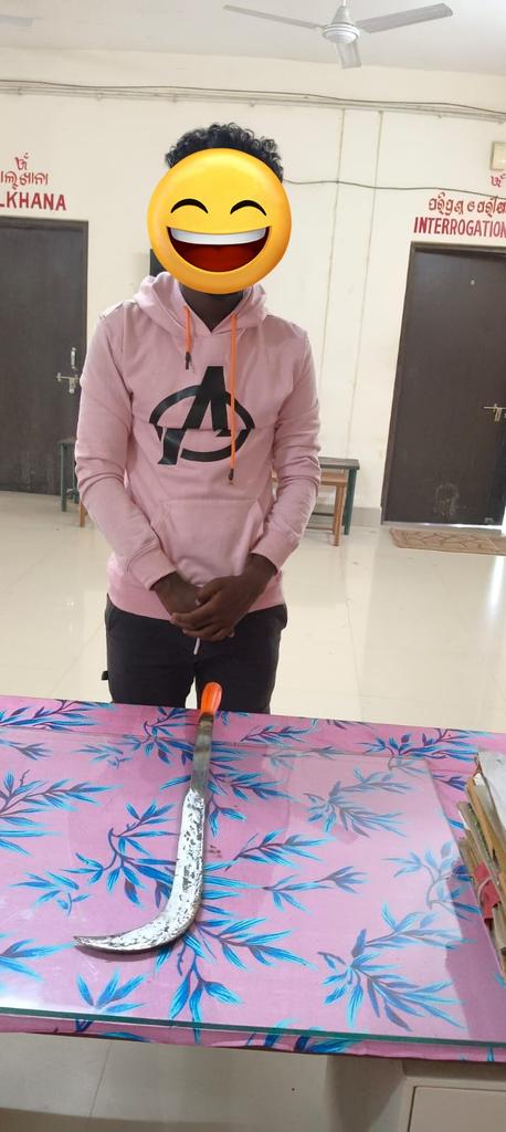 Byree Police has successfully detected an Arm act Case and apprehended an accused person. In this connection PS Case No. 248/25 has been registered and seized a sword from his possession.
