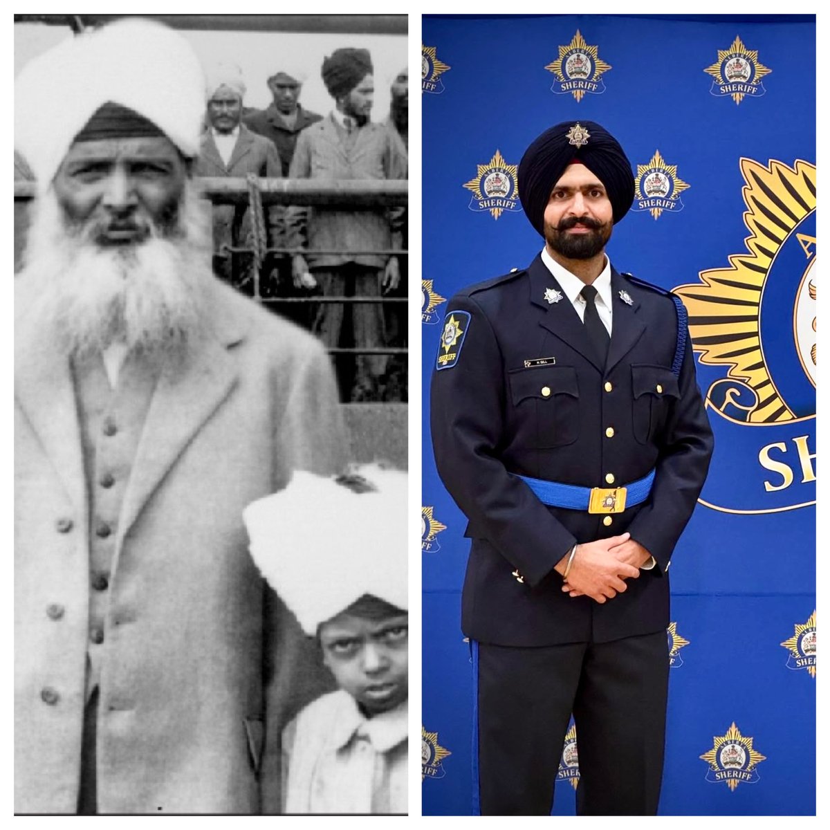 Kal_Dosanjh's tweet photo. In 1914, a Japanese steamship chugged peacefully along the scenic west coast, arriving in the port of Vancouver, BC, after a particularly long journey. The Komagata Maru carried 376 Sikh immigrants from British India. Like any new immigrant arriving on our shores, they brought  hope for a better life. But any promise of a new beginning ended before it started. 

The passengers were denied entry despite being legal British subjects. ￼A 1914 motion by Vancouver City Council stated that the Government should “totally exclude Hindus… and so amend the Immigration Laws as to prevent Asiatics from entering the Province of British Columbia.” After two months of legal battles, the ship was forced to return to India. Joseph Bird, the lawyer representing the passengers said, 

“If these people wish to come to this country, can we blame them? Are not most of the residents of Canada settlers from some other country?”

Fast forward to 2025, over 100 years later. A few days ago I posted about KidsPlay volunteer Harmander Singh, recently graduating from the Alberta Sheriffs Academy. It should have been a moment of pride for everyone; that an individual achieved their dream of wearing a uniform through hard work, dedication and commitment, and wishes to serve the community. But rather, hundreds of hate filled comments tore through the post, 

“Stop hiring immigrants..”
“Mass deportations are necessary” 
“Diversity isn’t Alberta culture” 

Immigrants from all diverse backgrounds have contributed significantly to strengthen the foundation of this nation. Diversity is strength , not a weakness. Hate fuelled speech, divisive political rhetoric, and ignorance doesn’t build communities, it rots them. Too much has been sacrificed and lost already since that ship was turned away in 1914; as a society, we can’t afford to turn away again.