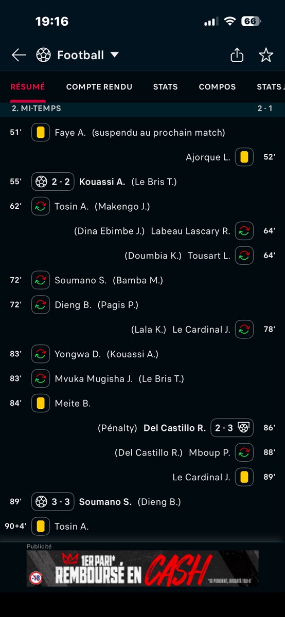 Hondo_o97's tweet photo. Donc là tout le monde dit que c’est Del Castillo qui met le penalty mais @WinamaxSport dit que c’est Magnetti je comprends pas 🤔 https://t.co/fq7lIsocEK