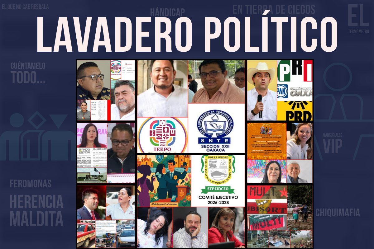 💥🔊✒️ 𝗡𝗢 𝗧𝗘 𝗣𝗜𝗘𝗥𝗗𝗔𝗦 𝗟𝗔 𝗖𝗢𝗟𝗨𝗠𝗡𝗔 #𝗟𝗔𝗩𝗔𝗗𝗘𝗥𝗢𝗣𝗢𝗟𝗜𝗧𝗜𝗖𝗢 𝗣𝗢𝗥 <a href="/libertadoaxnews/">Libertad-Oaxaca</a> 🔊 💥✍️

📚💸 La ventanilla del 30%: el nuevo negocio educativo del <a href="/IEEPOGobOax/">IEEPO</a> <a href="/salomonj/">Salomón Jara Cruz</a> <a href="/Seccion22Cencos/">Cencos22</a>

💀🕯️ $4.7 millones por ambientar la muerte: Noel Hernández