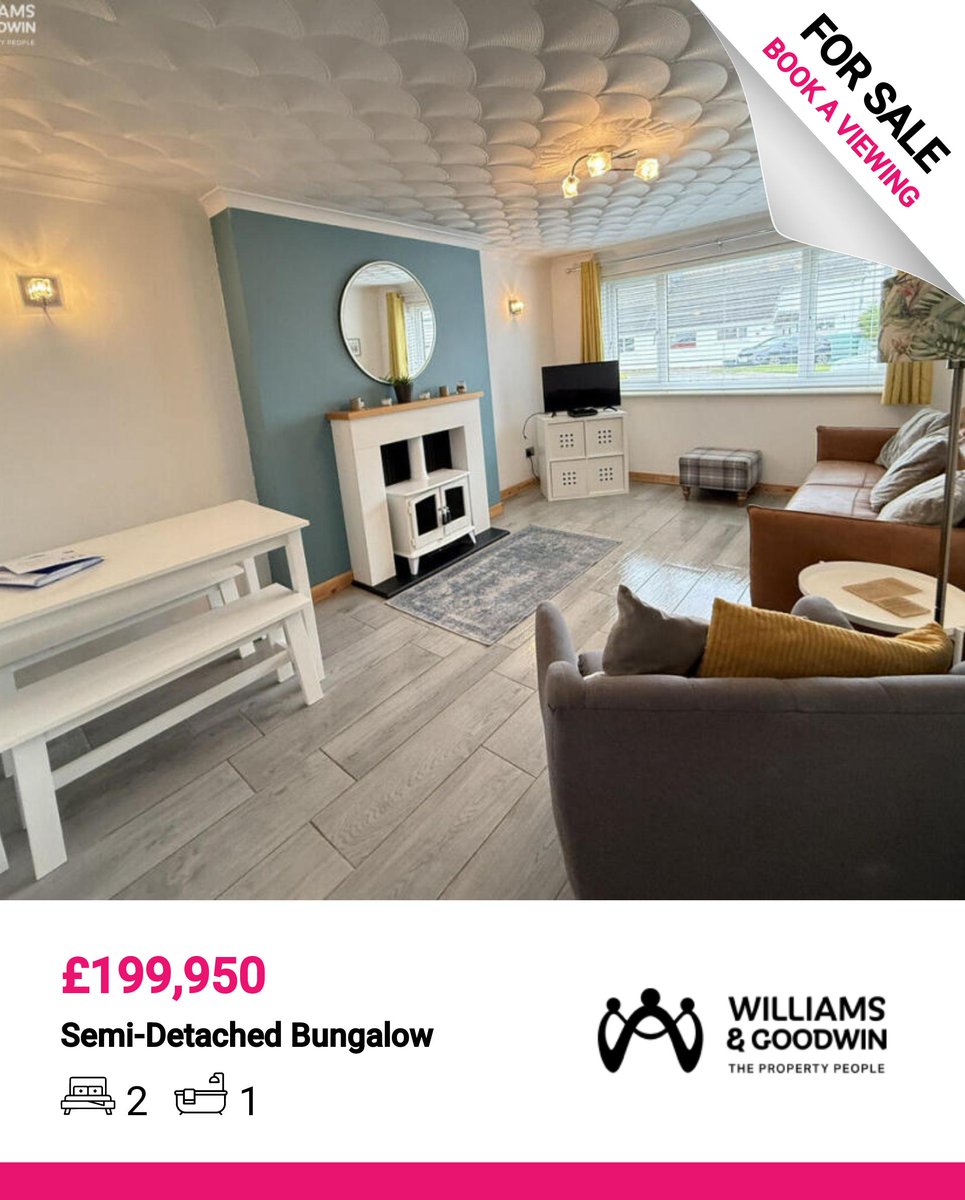 Lon Lwyd Isaf, Pentraeth, LL75
For Sale: £199,950
Discover coastal charm in this two-bedroom semi-detached bungalow in Pentraeth. Set on a spacious plot with a...
01248 75 1000 tppuk.com/estate-agents/… #WilliamsGoodwin #AwardWinning #ForSale