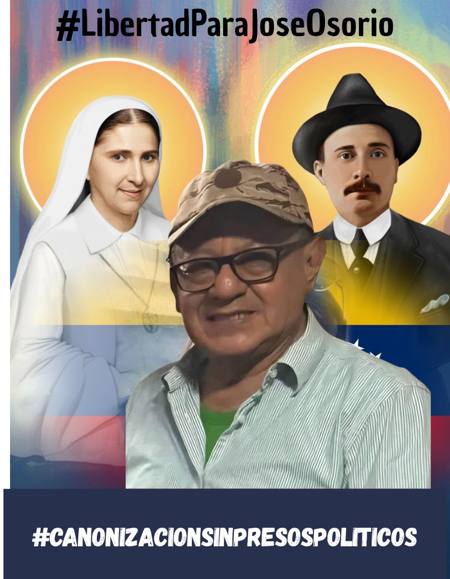 CANONIZACION SIN PRESOS POLITICOS.

JOSÉ GREGORIO HERNÁNDEZ Y MADRE CARMEN RENDILES PEDIMOS INTERCEDAN POR LIBERTAD DE  TODOS LOS PRESOS POLITICOS.

#CanonizacionSinPresosPoliticos
#LibertadParaTodosLosPresosPoliticos