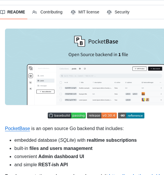 tom_doerr's tweet image. Open source Go backend with realtime subscriptions, embedded database, admin UI
