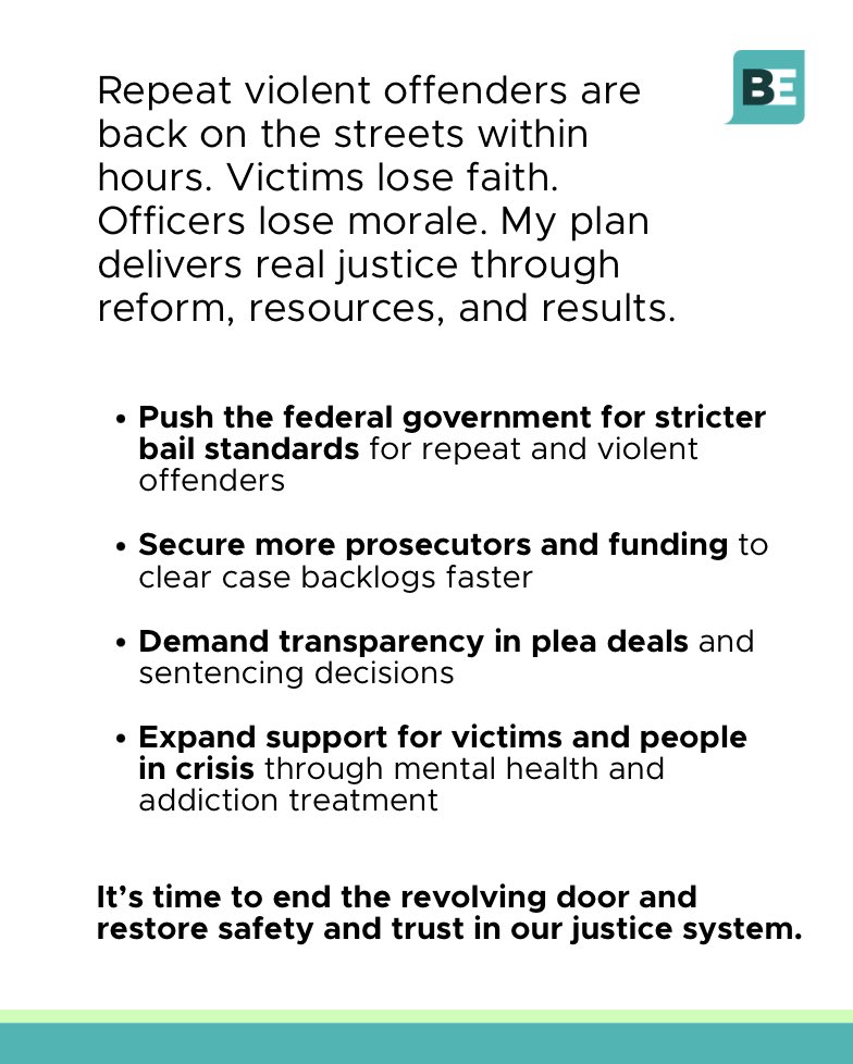 _TimCartmell's tweet image. My plan ends the revolving door in Edmonton’s justice system:

•⁠ ⁠Stricter bail standards for repeat violent offenders
•⁠ ⁠More funding and staffing for prosecutors and courts
•⁠ ⁠Transparency in sentencing and plea deals
•⁠ ⁠Real support for people in crisis