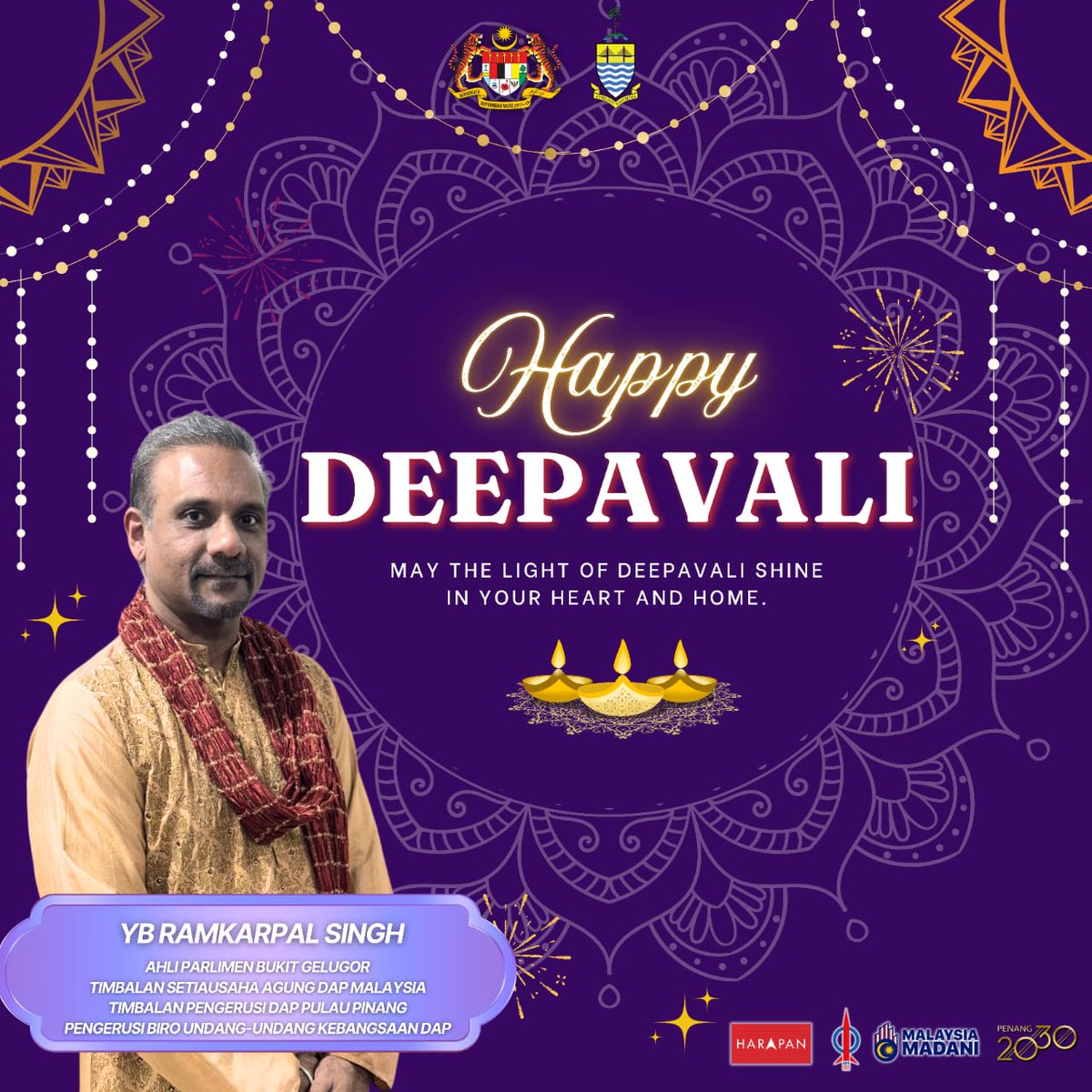 Happy Deepavali! 🌟
May the light of goodness continue to outshine darkness and bring peace, love, and happiness to all Malaysians.