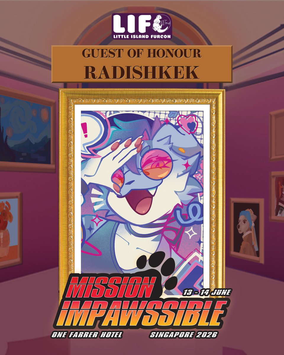 Little Island Furcon (@littleislandfc) on Twitter photo 🚨 AGENTS! 🚨
Let's welcome our Guest of Honour, <a href="/radishkek/">radishkek ✨FURUM 2025🔜</a>, a freelance artist from Malaysia! They first started their furry journey after college in 2020, and are obsessed with making rubber stamps!
radishcake.carrd.co
Catch them at LIFC 2026: Mission Impawssible! 🕶🔫 🚨 AGENTS! 🚨
Let's welcome our Guest of Honour, <a href="/radishkek/">radishkek ✨FURUM 2025🔜</a>, a freelance artist from Malaysia! They first started their furry journey after college in 2020, and are obsessed with making rubber stamps!
radishcake.carrd.co
Catch them at LIFC 2026: Mission Impawssible! 🕶🔫
