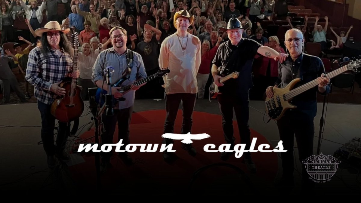 The Michigan Theatre (@themichigan) on Twitter photo The Motown Eagles bring the music of The Eagles to Jackson on Nov 1—one night only. Experience the legendary harmonies, live at the Michigan Theatre. 
Tickets just $17.
Reserve now: michigantheatre.thundertix.com/events/251634 The Motown Eagles bring the music of The Eagles to Jackson on Nov 1—one night only. Experience the legendary harmonies, live at the Michigan Theatre. 
Tickets just $17.
Reserve now: michigantheatre.thundertix.com/events/251634
