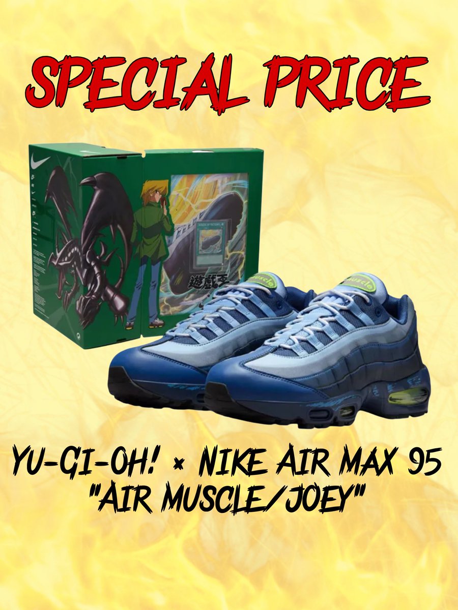 🔽🔽のポストをリポストするだけで

抽選にて
Air Max 95 “Air Muscle/Joey”

をA.D.D.I.C.Tスペシャルプライスで
後日販売させていただきます🙆‍♂️