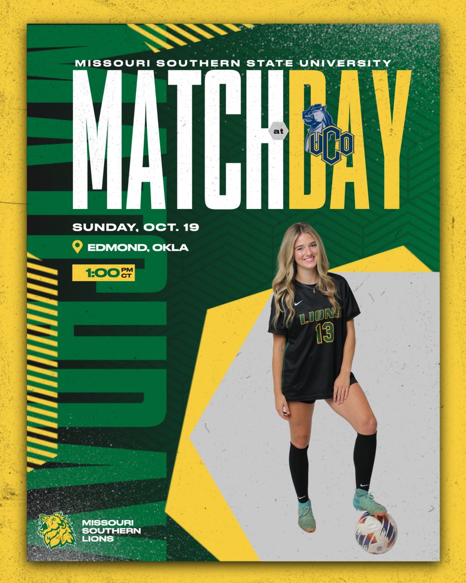 GAME DAY vs. University of Central Oklahoma

⏰ – 1:00 PM
📍 –  University of Central Oklahoma| Edmond, Okla.
🖥️ – mssulions.com/coverage