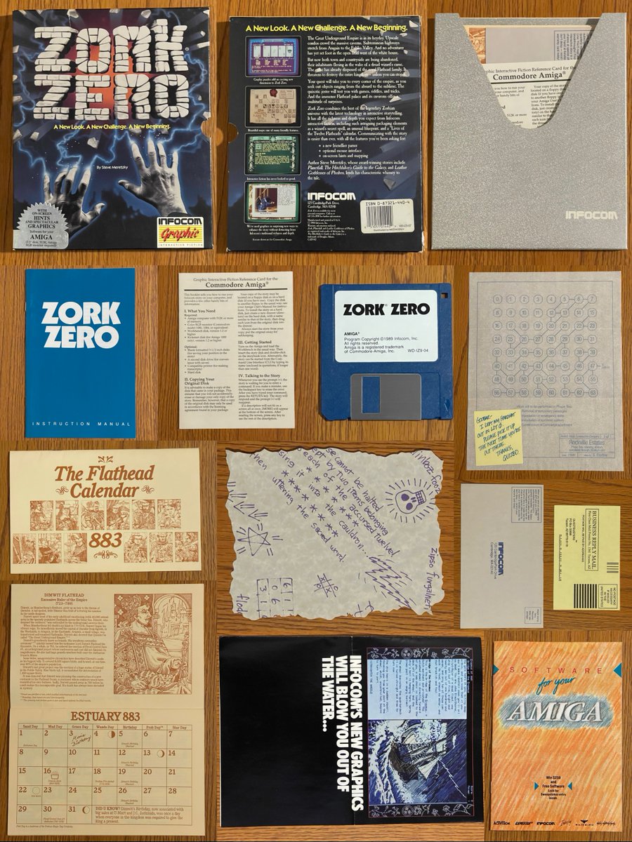 Zork Zero was released 37 years ago today on Oct 19, 1988. Written by Steve Meretzky. It was Infocom's 37th game. Inhabitants are fleeing in the wake of a wizard's curse which threatens to destroy the entire kingdom, unless you can stop it.  #Amiga #Commodore #Infocom #retrogames