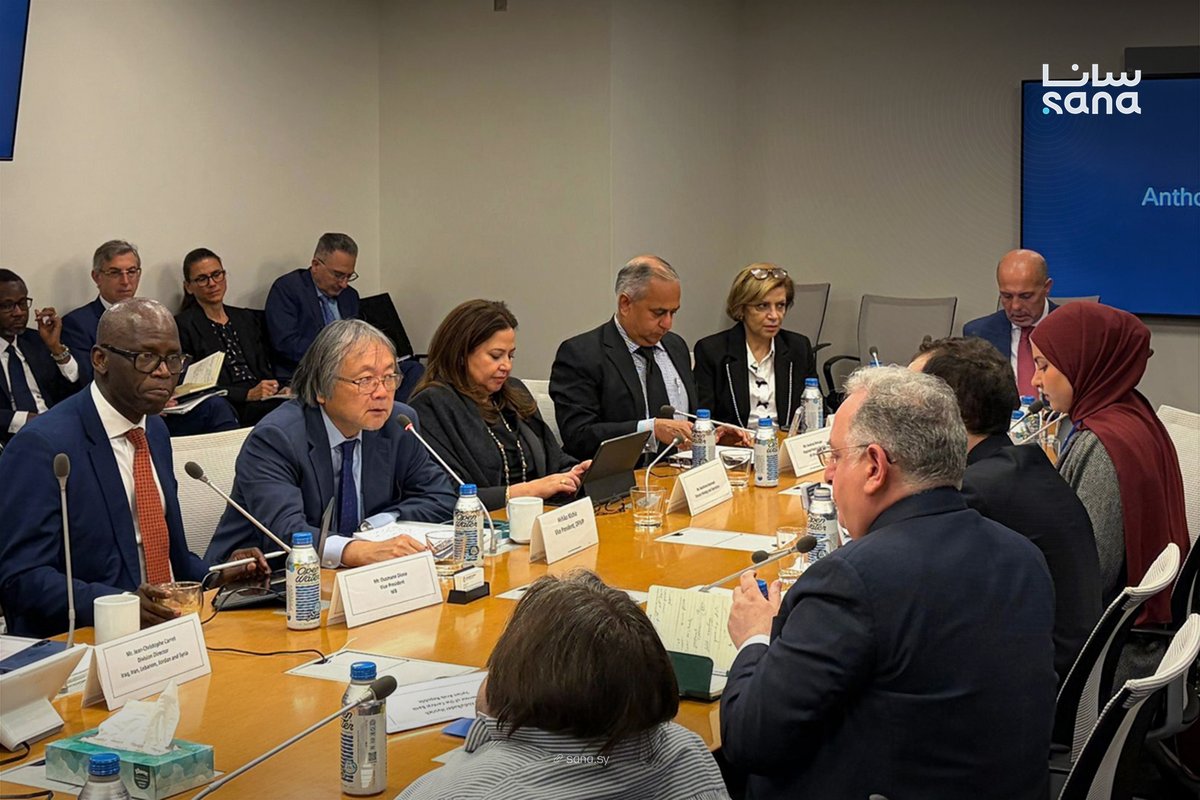 SANAEnOfficial's tweet image. #Syria’s Finance Minister, #Mohammed Yisr Barnieh, recently held a series of discussions with #U.S. Treasury officials and #World Bank representatives to support #Syria’s economic and financial recovery.