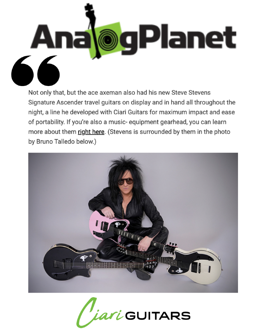 CiariGuitars's tweet image. Steve Stevens Signature Series mention with @AnalogPlanet 🎸 @stevestevens

#SteveStevensSignatureSeries #Travel #MusicTechnology #AnalogPlanet #ElectricGuitar