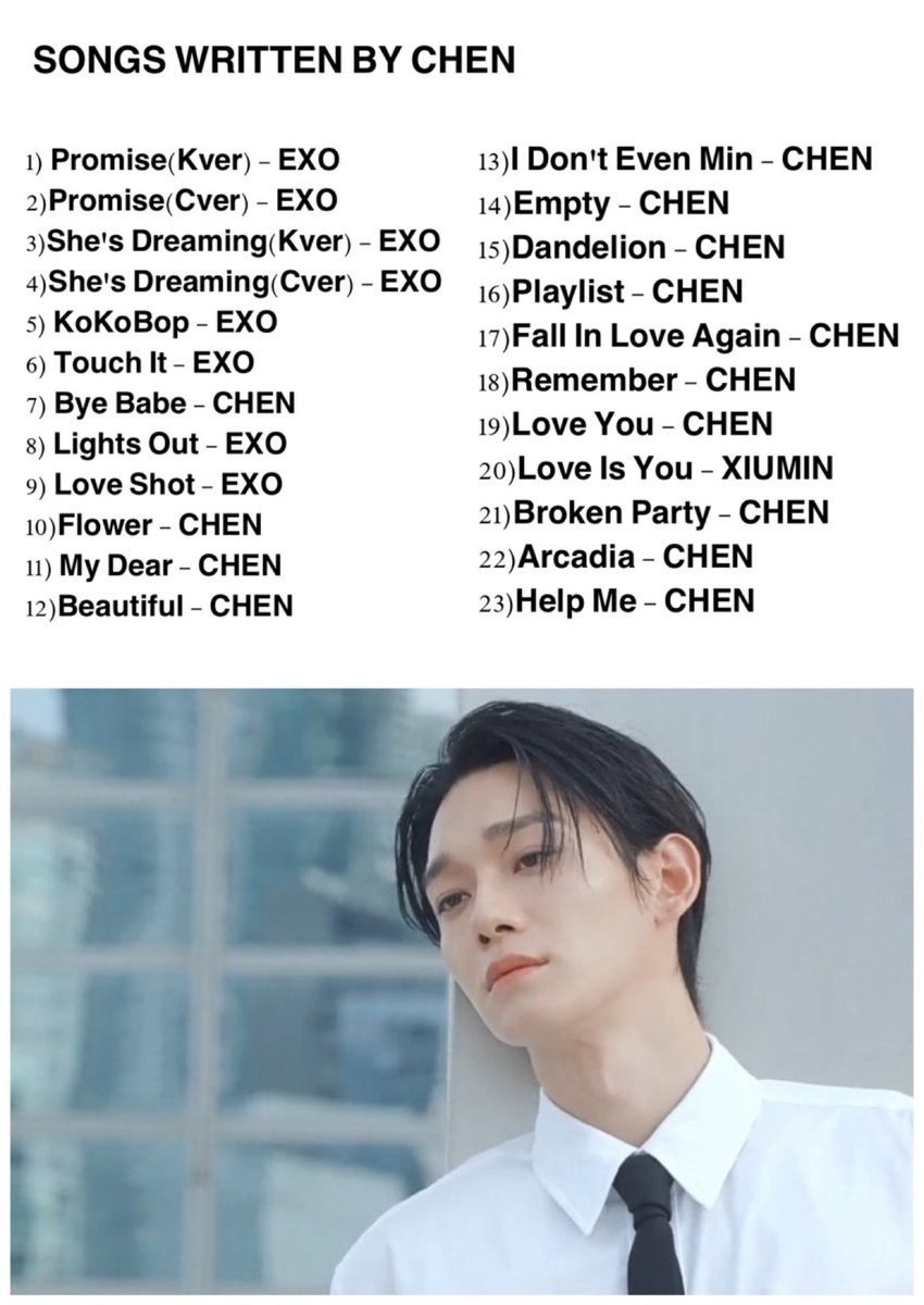 SONGS WRITTEN BY CHEN

#CHEN #첸 #Arcadia