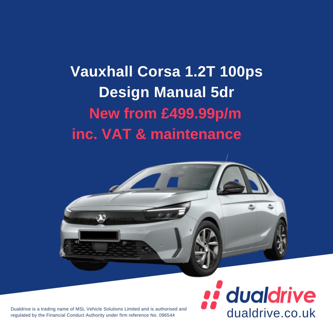 Dualdrivelease's tweet image. Ready to upgrade your dual control car?
Introducing the Vauxhall Corsa 1.2T Design Manual 5dr! 
#dualcontrol #DrivingInstructorLife #DrivingInstructors #DrivingInstructor #LeaseDeals #Dualdrive