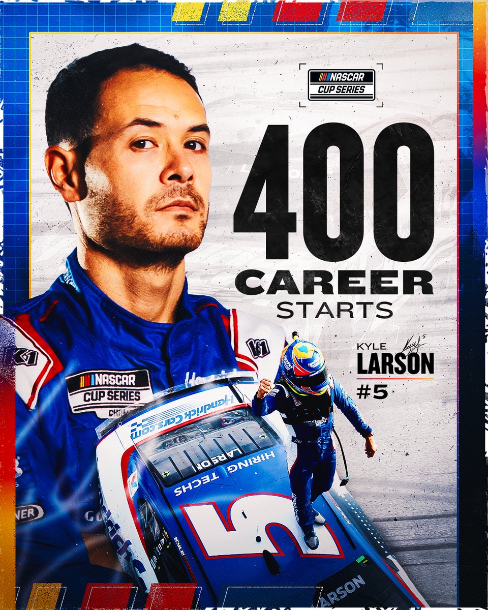 Welcome to the 400 Club, Yung Money.

Congratulations to <a href="/KyleLarsonRacin/">Kyle Larson</a> on reaching this impressive Cup Series milestone!