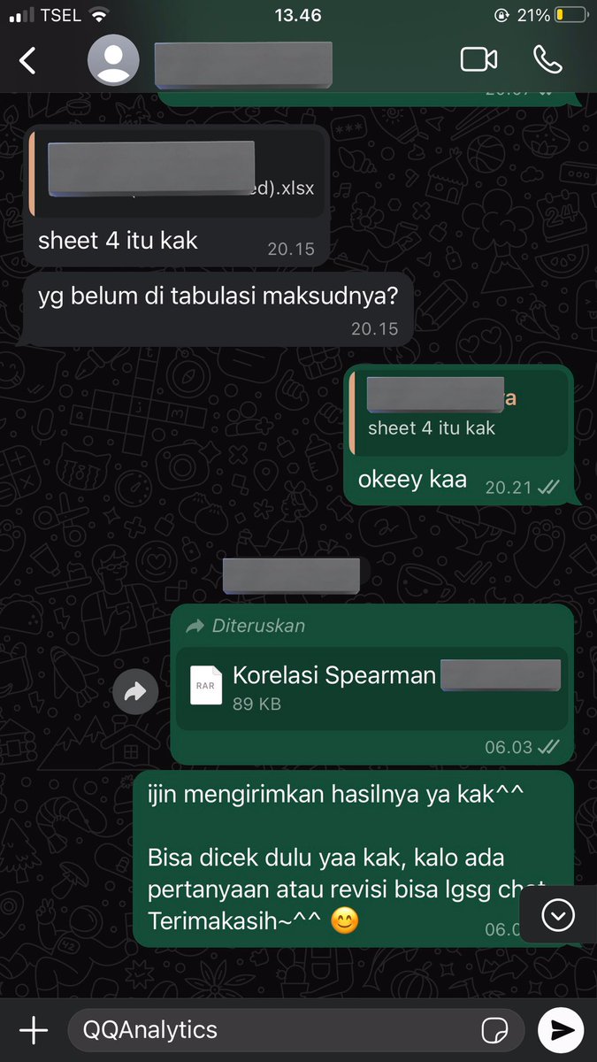 qqanalytics's tweet image. 605. Olah data skripsi thesis bab 4 uji analisis hubungan korelasi spearman SPSS 

Utk tugas akhir kesehatan, gizi, masyarakat, keperawatan, kebidanan, farmasi 

#testiqq #jokitugas #jokispss #jokiskripsi