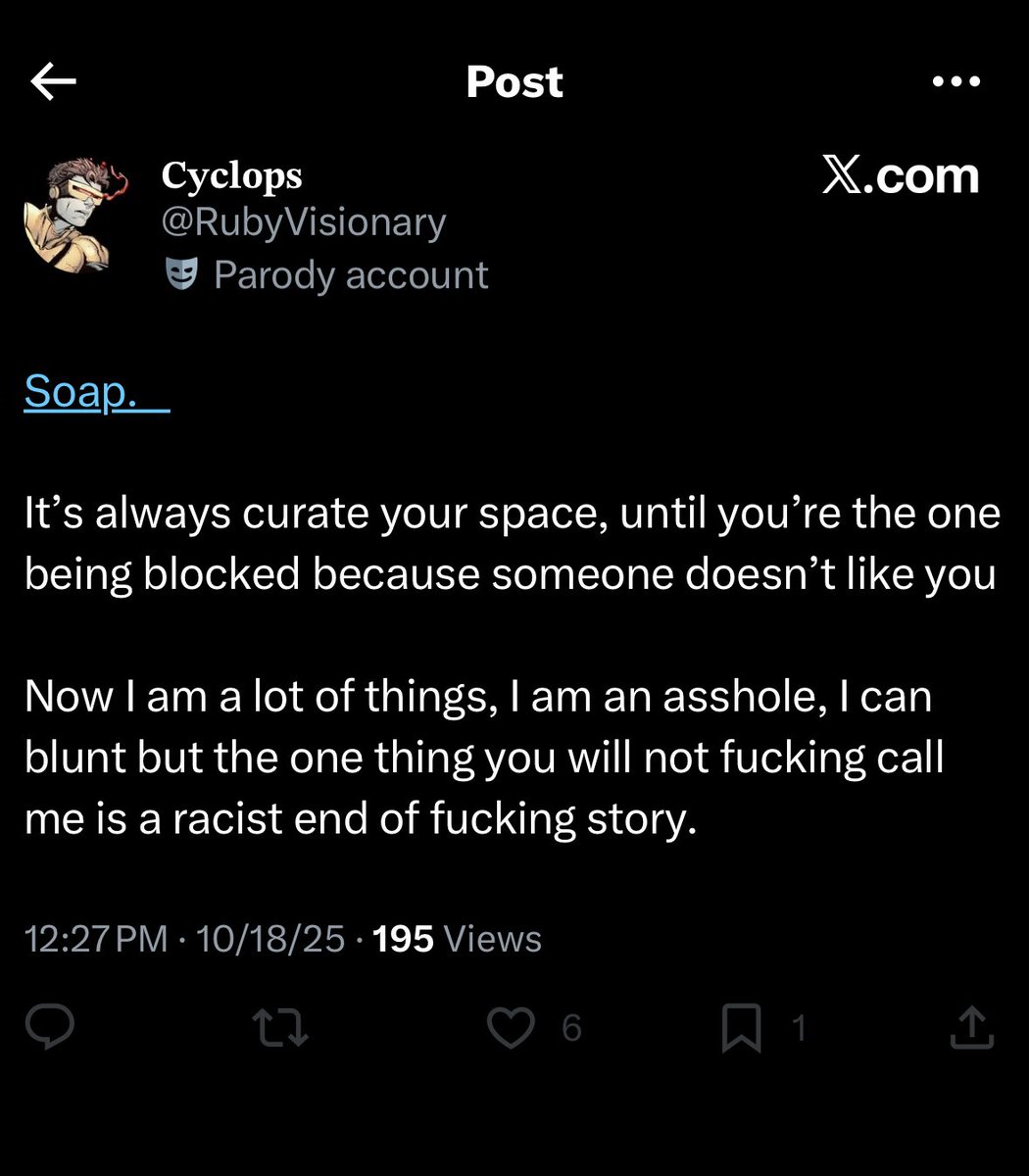 / /   blocking  every  person  of  color  who  disagrees  with  you  is  racist  btw

you  don't  "dislike"  them,  you're  a  pathetic  30  year  old  racist  who  thinks  defending  a  billionaire  is  gonna  do  anything  other  than  make  you  look  stupid  as  hell <3