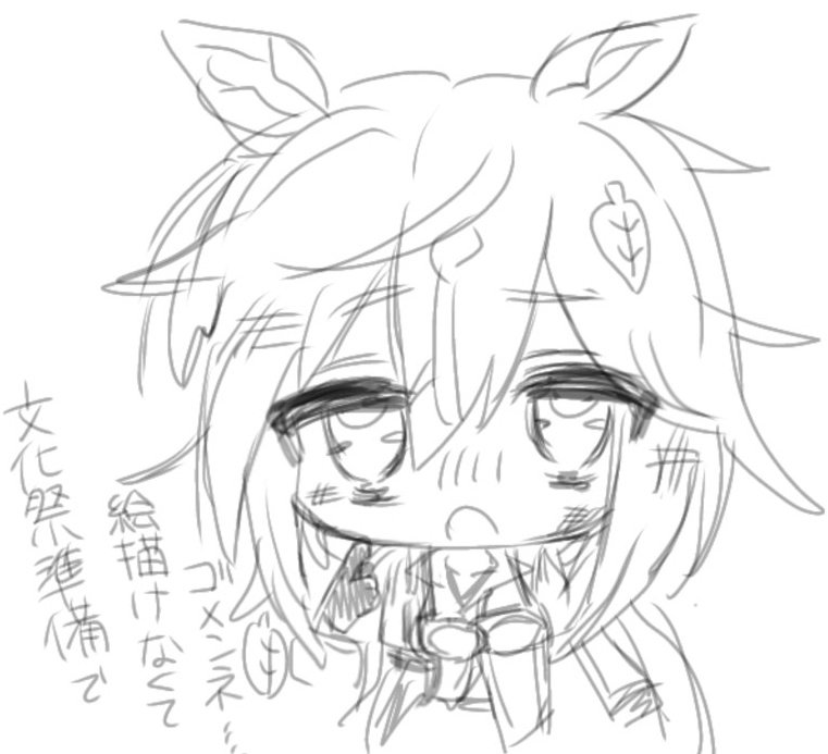 mimichanmimimo's tweet image. 文化祭で居残り準備で帰り遅くて絵かけないよー😭😭😭😭