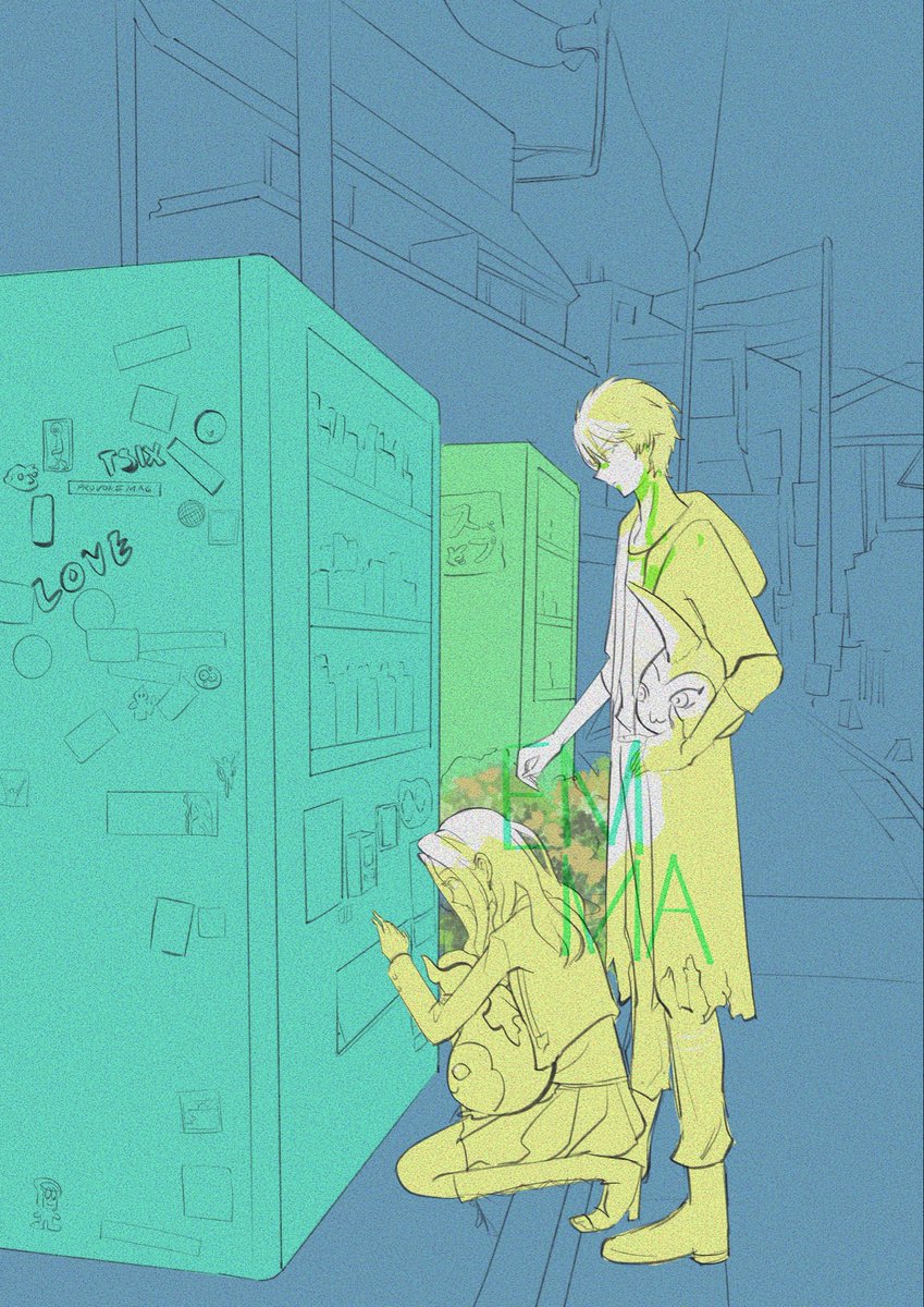 akaiema's tweet photo. color block + wip 

 #mimato #yamamimi #digimon #デジモン #ヤマミミ #rkgk https://t.co/JnYSWny1Ga