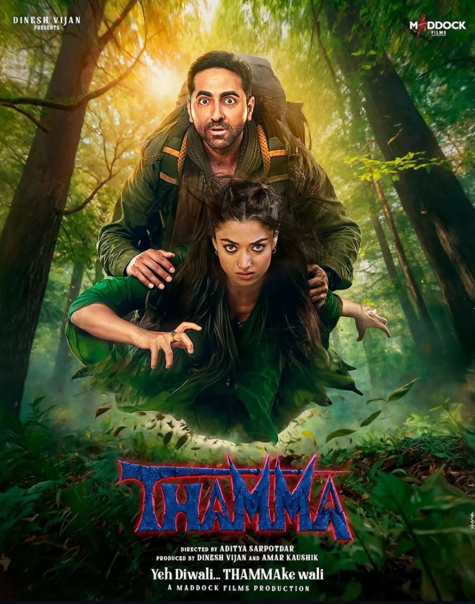 TheSidMathur's tweet image. Hearing great things about #Thamma from trade analysts and people around me. The excitement has peaked at the right time.

Day 1 numbers are expected to be between Rs 32-35 crore net. Which will be a fabulous result for the film.

#MaddockFilms #Bollywood