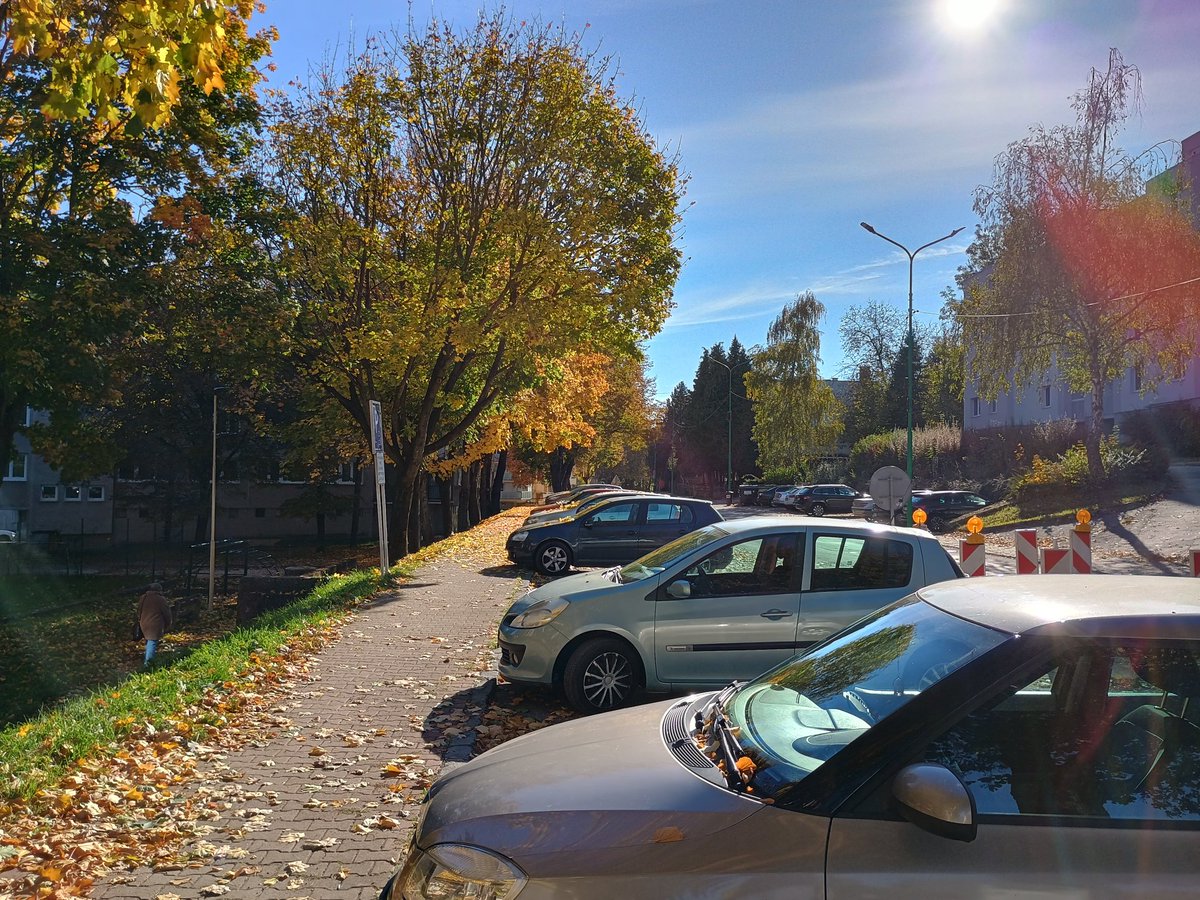 ralfeek's tweet photo. Tak nakoniec som sa rozhodol a išiel som von na prechádzku okolo mesta #Myjava Je tam pekne, farby hrajú všade. Polka mesta sa prerába, robia sa nové zámkové dlažby. #jeseň #autumn #colors https://t.co/eACwgonBKp