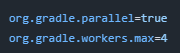 PitaQ_Modding's tweet image. ビルドが遅いなら下記2行をgradle. propertiesに付け加えるだけで並行処理ができます。例として4スレッドです。増やしすぎても変わらないかI/O処理で悪化するかもしれないのでとりあえず4にしてます。
```properties
org.gradle.parallel=true
org.gradle.workers.max=4
```