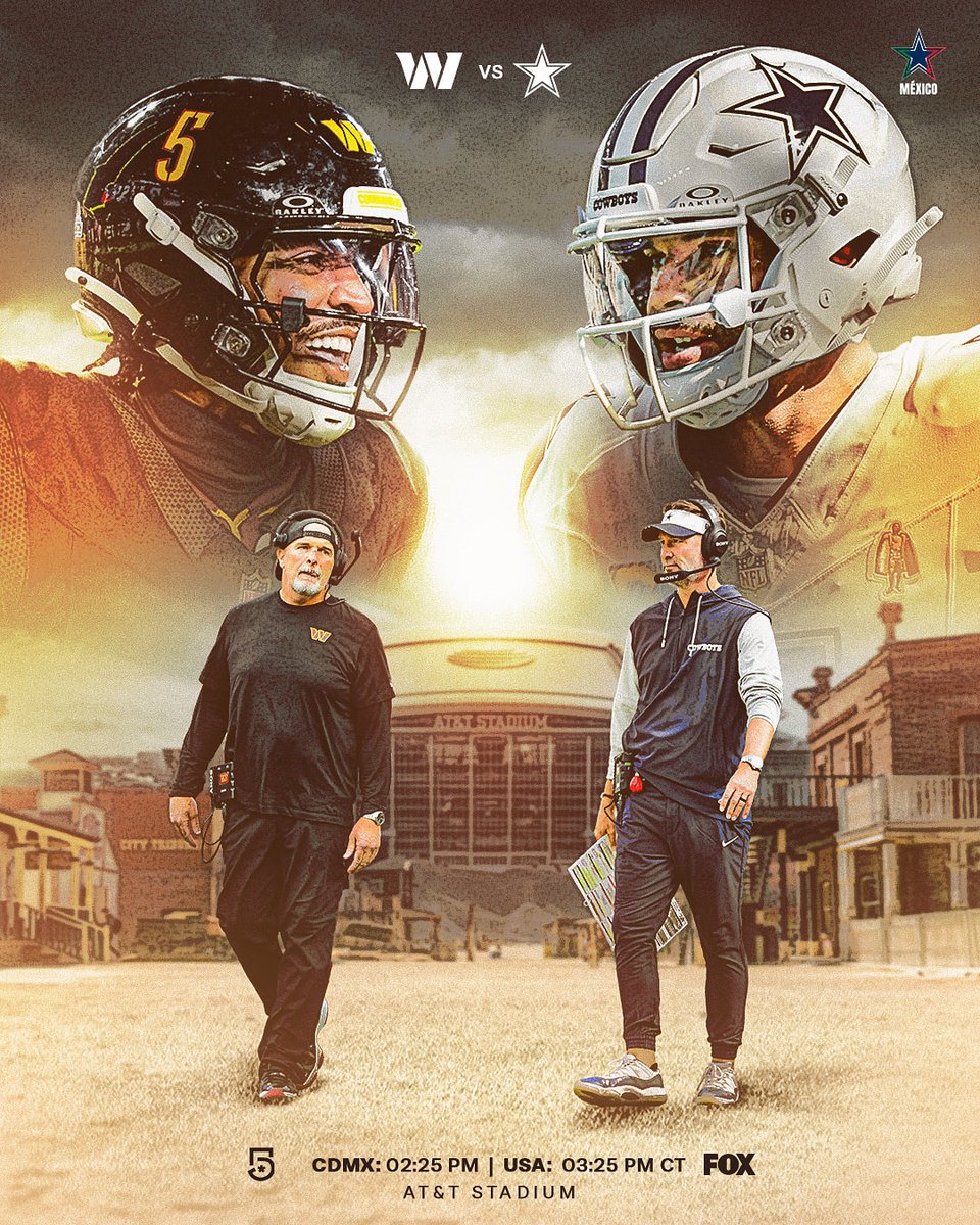 ¡Hoy se juega football! 🏈 Rival divisional 

#DallasCowboys | #WASvsDAL