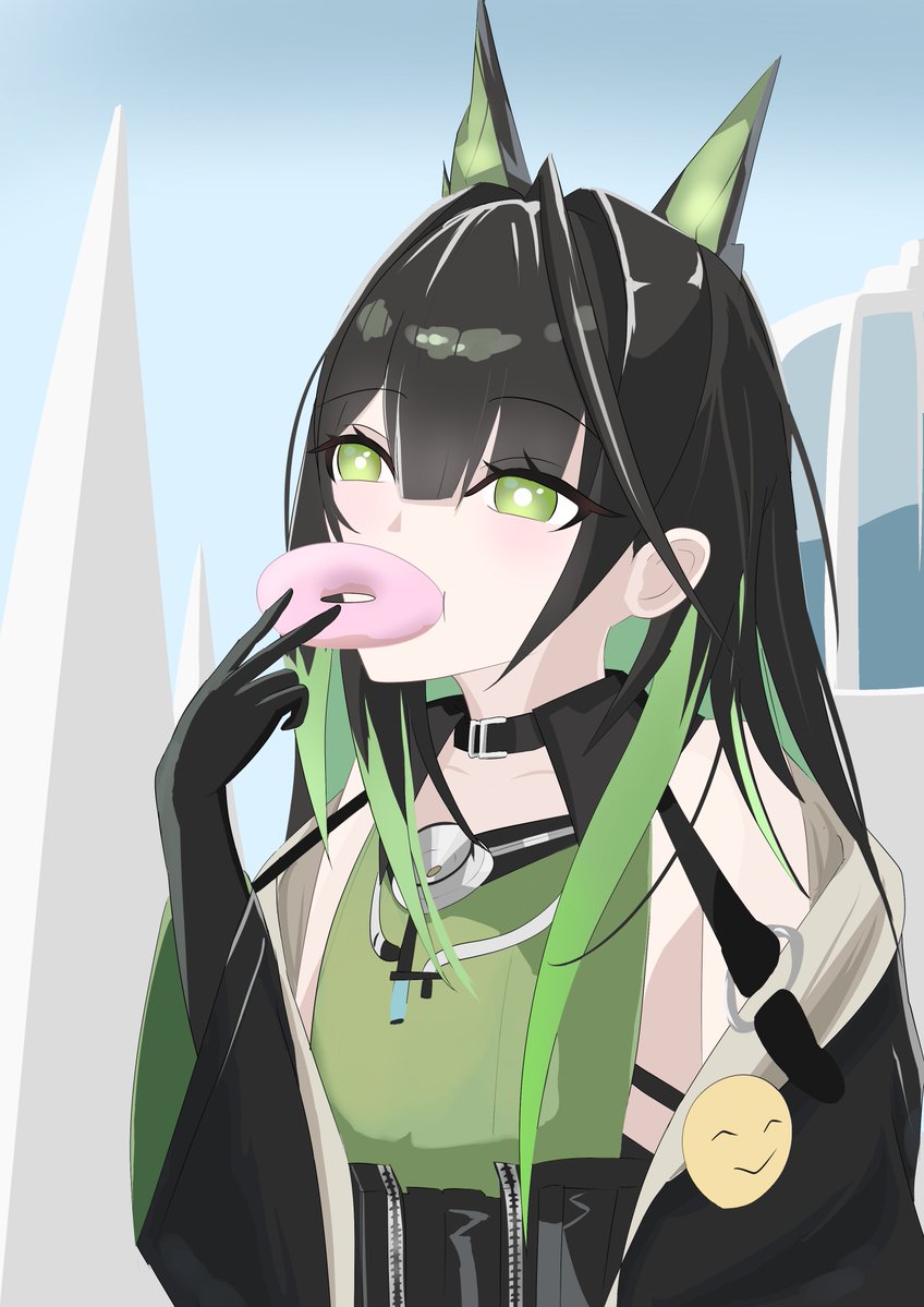 #Arknights #明日方舟 #アークナイツ
Mon3trちゃんドーナツ咥えてかわいいね