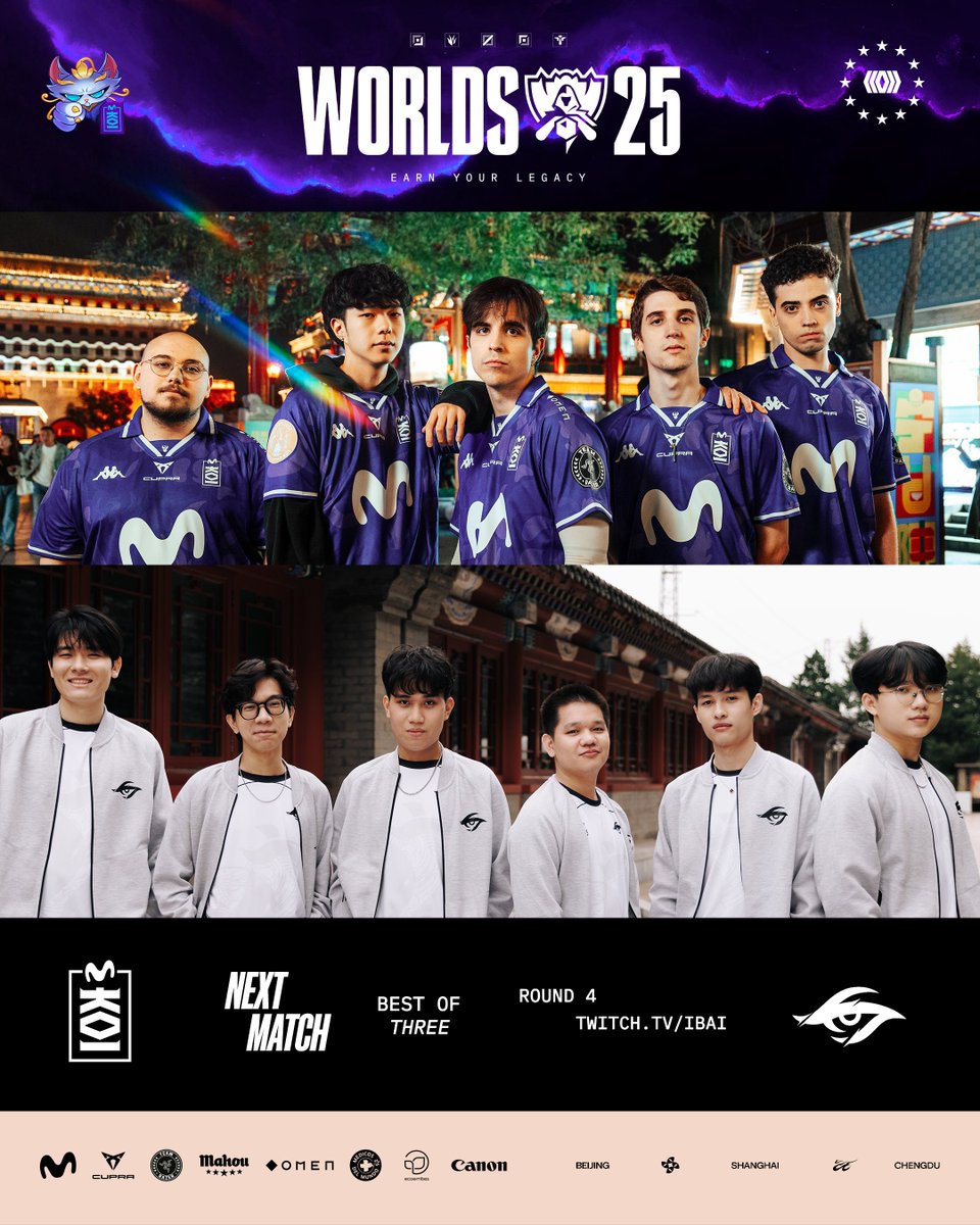 MovistarKOILoL's tweet photo. Nuestro próximo rival en #Worlds2025

Hagamos lo imposible.

#goMKOI #MKOWIN https://t.co/Cpe7S6wQwE