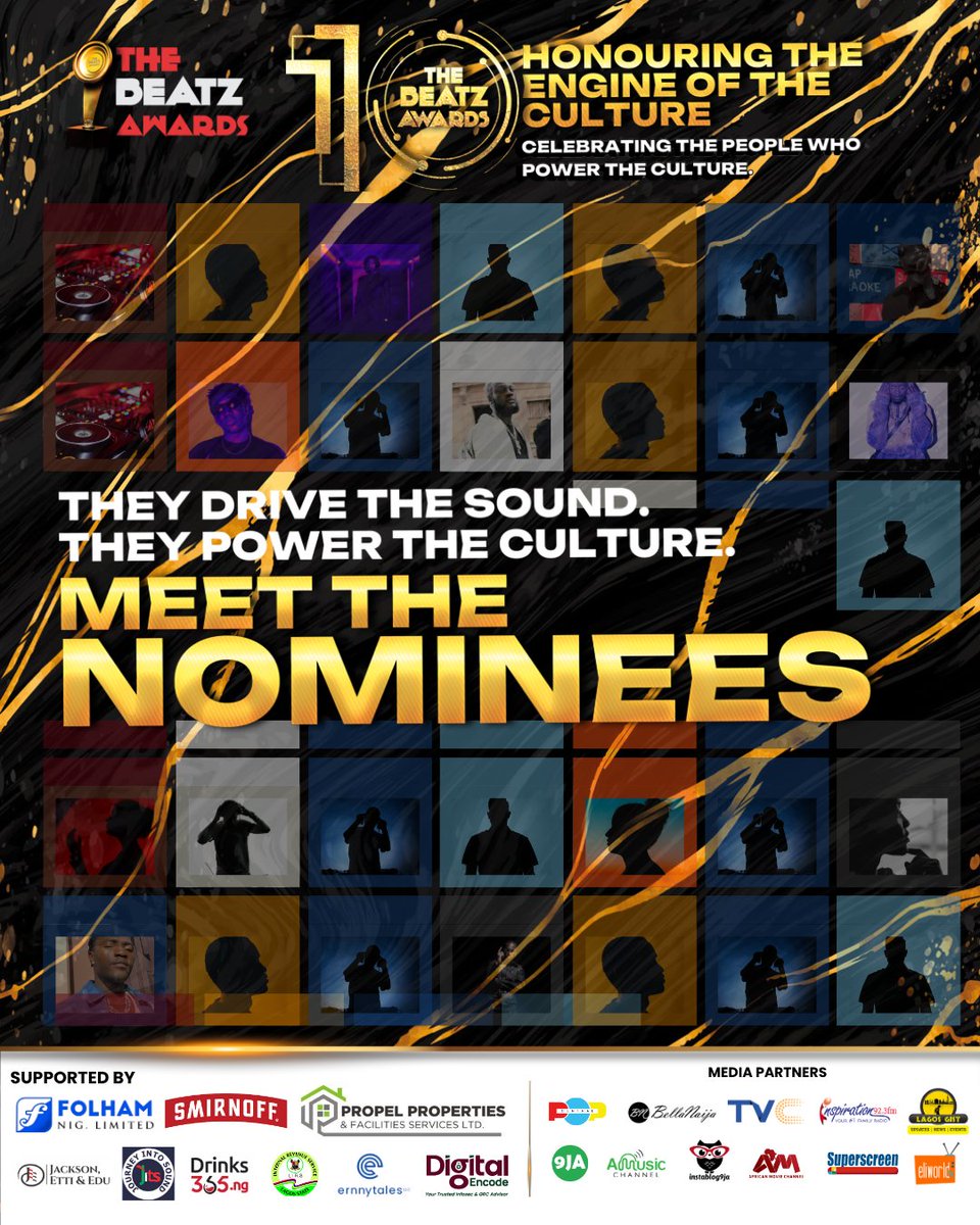 The wait is over! We’re proud to unveil the nominees for the 10th Edition of <a href="/TheBeatzAwards/">THE BEATZ AWARDS</a> , “Honouring the Engine of the Culture.”

thebeatzawards.com/nominees-2025