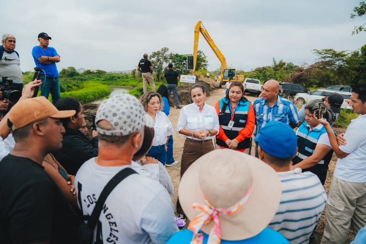 📌Obras de prevención invernal en los cantones Yaguachi y Samborondón fueron inspeccionadas por la prefecta Marcela Aguiñaga