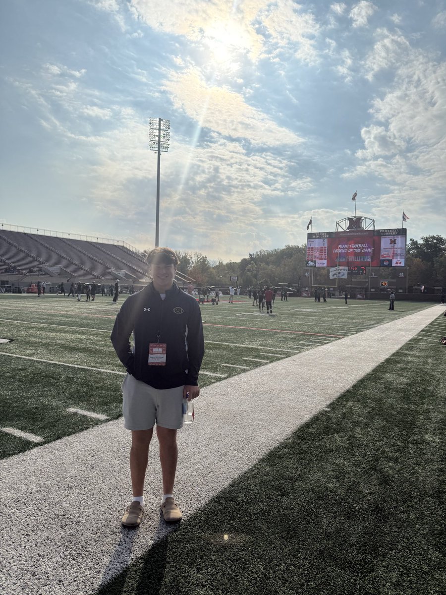 Thank you <a href="/CoadyKeller1/">Coady Keller</a> for the invite. It was great to talk to <a href="/A_Ragland14/">Gus Ragland</a> before the game. Atmosphere and campus are out of this world can’t wait to be back. <a href="/Martin_Miami_HC/">Chuck Martin</a> <a href="/CoachWelshMiami/">Patrick Welsh</a> <a href="/CoachJoeHorn/">Joe Horn</a> <a href="/SJJFootball/">St. John’s Jesuit Football</a> <a href="/RecruitSJJFB/">St. John's Jesuit Football Recruiting</a> <a href="/jburdue9/">Jordan Burdue</a> <a href="/jiveturkey555/">Jiveturkey555</a> <a href="/TheQBAdvantage/">The QB Advantage</a>