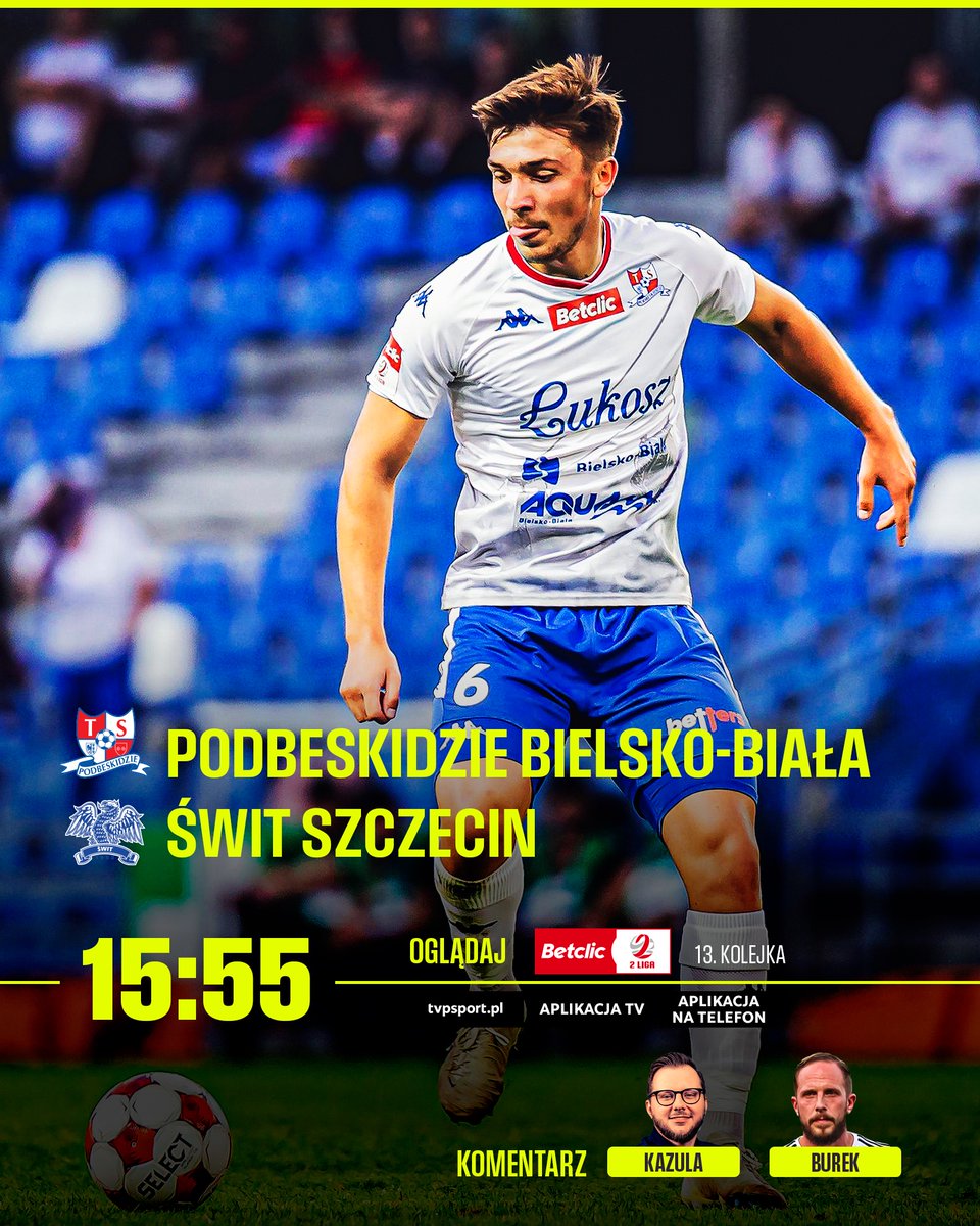 𝐓𝐑𝐀𝐍𝐒𝐌𝐈𝐒𝐉𝐀 📱

Świt Szczecin utrzymuje formę, Podbeskidzie szuka punktów - ten mecz może przynieść przełamanie ❗️

🔴 📲 OGLĄDAJ 👉 sport.tvp.pl/89364385/