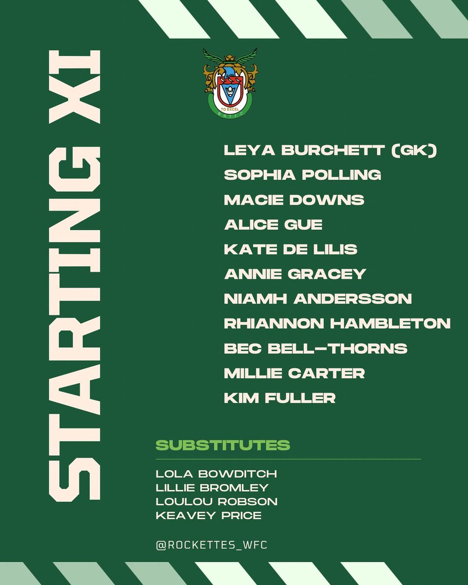 Bognor Regis Town WFC (@rockettes_wfc) on Twitter photo Bexhill United vs Bognor Regis Town 
Our starting 11 
#letsgogirls🙌 Bexhill United vs Bognor Regis Town 
Our starting 11 
#letsgogirls🙌