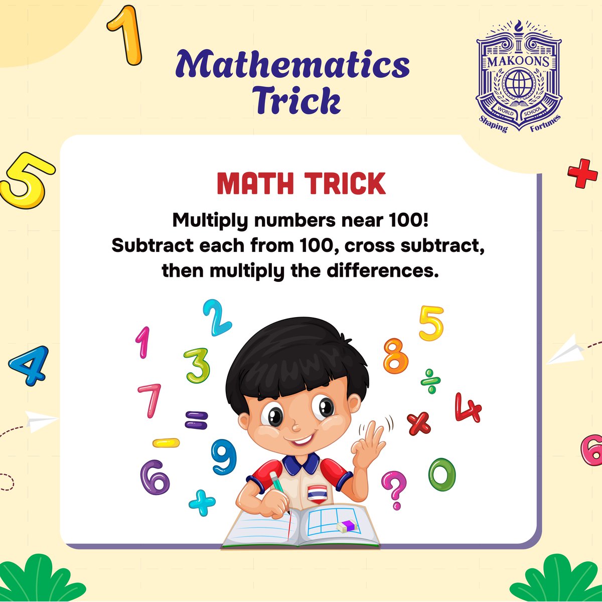 MakoonsWorld's tweet image. Save time in competitive exams &amp;amp; impress your teacher! 🎯
#MathTrick #MentalMath #MathMadeEasy #LearnWithFun