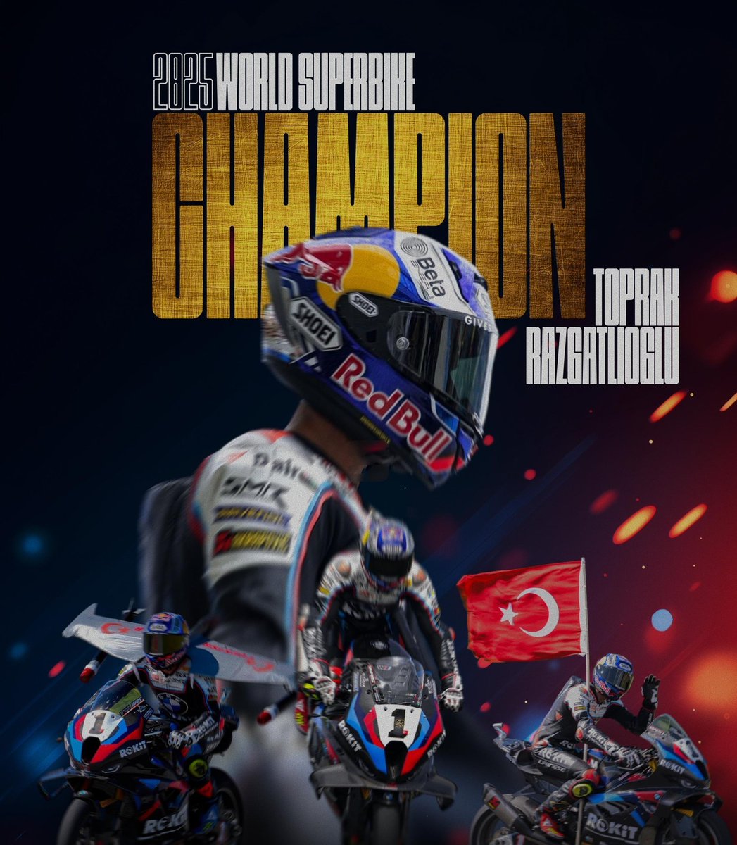 serdarkya7's tweet photo. #WorldSBK 2025 WSBK Dünya Şampiyonu Toprak Razğatlioğlu tebrikler. https://t.co/Uo5QTE3lVC