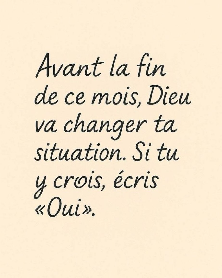 Crois, et ça t’arrivera