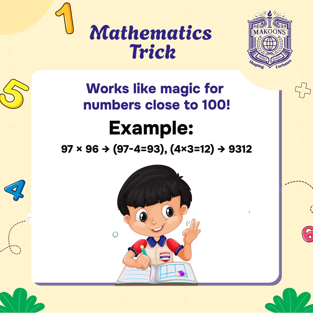 MakoonsWorld's tweet image. Save time in competitive exams &amp;amp; impress your teacher! 🎯
#MathTrick #MentalMath #MathMadeEasy #LearnWithFun