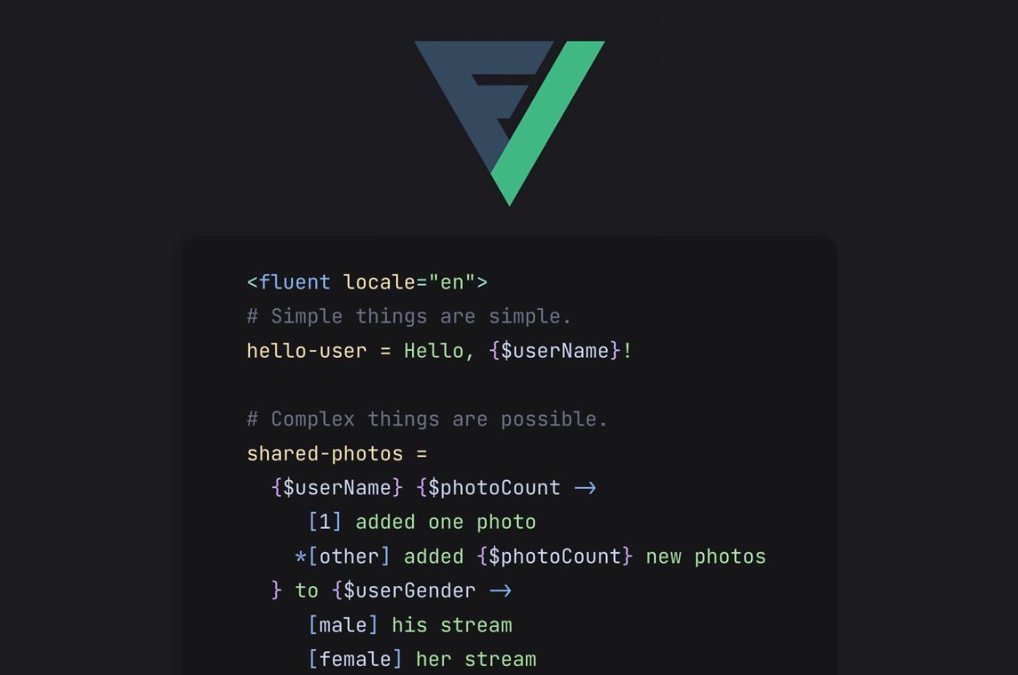 MadeWithVueJS's tweet image. Fluent Vue is an internationalization plugin with a simple API & easy-to-read syntax 💬 - madewithvuejs.com/fluent-vue