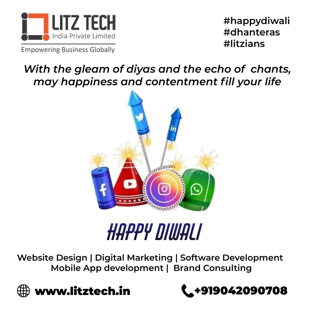 LITZTech's tweet image. Wishing you all a bright and prosperous Diwali!
May this festival of lights illuminate your life with success, happiness, and innovation.
✨ Happy Diwali from all of us at LitzTech ✨
#LitzTech #HappyDiwali #FestivalOfLights #TechForTomorrow