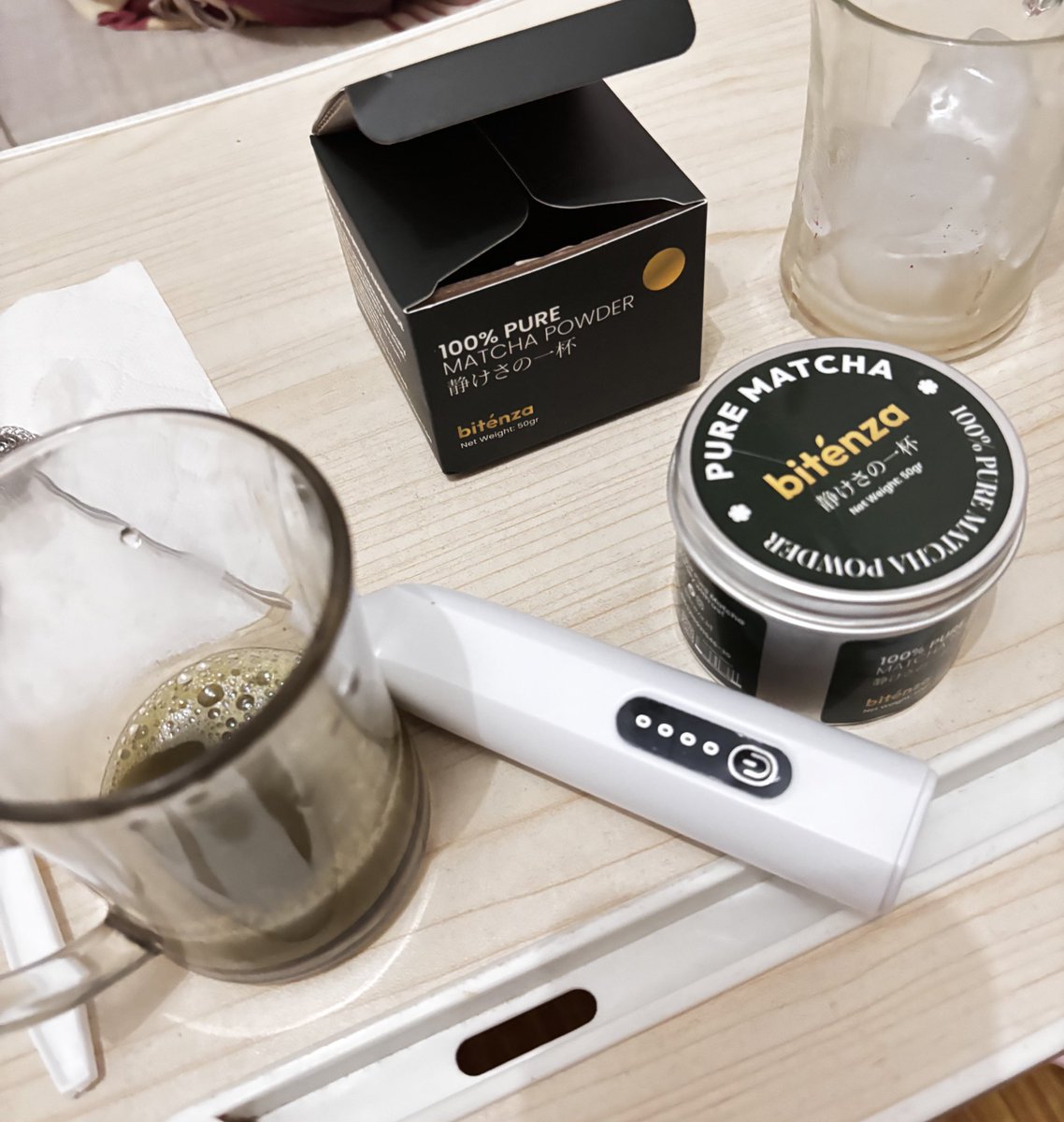 scece's tweet image. day 1 minum pure matcha (padahal ga suka)