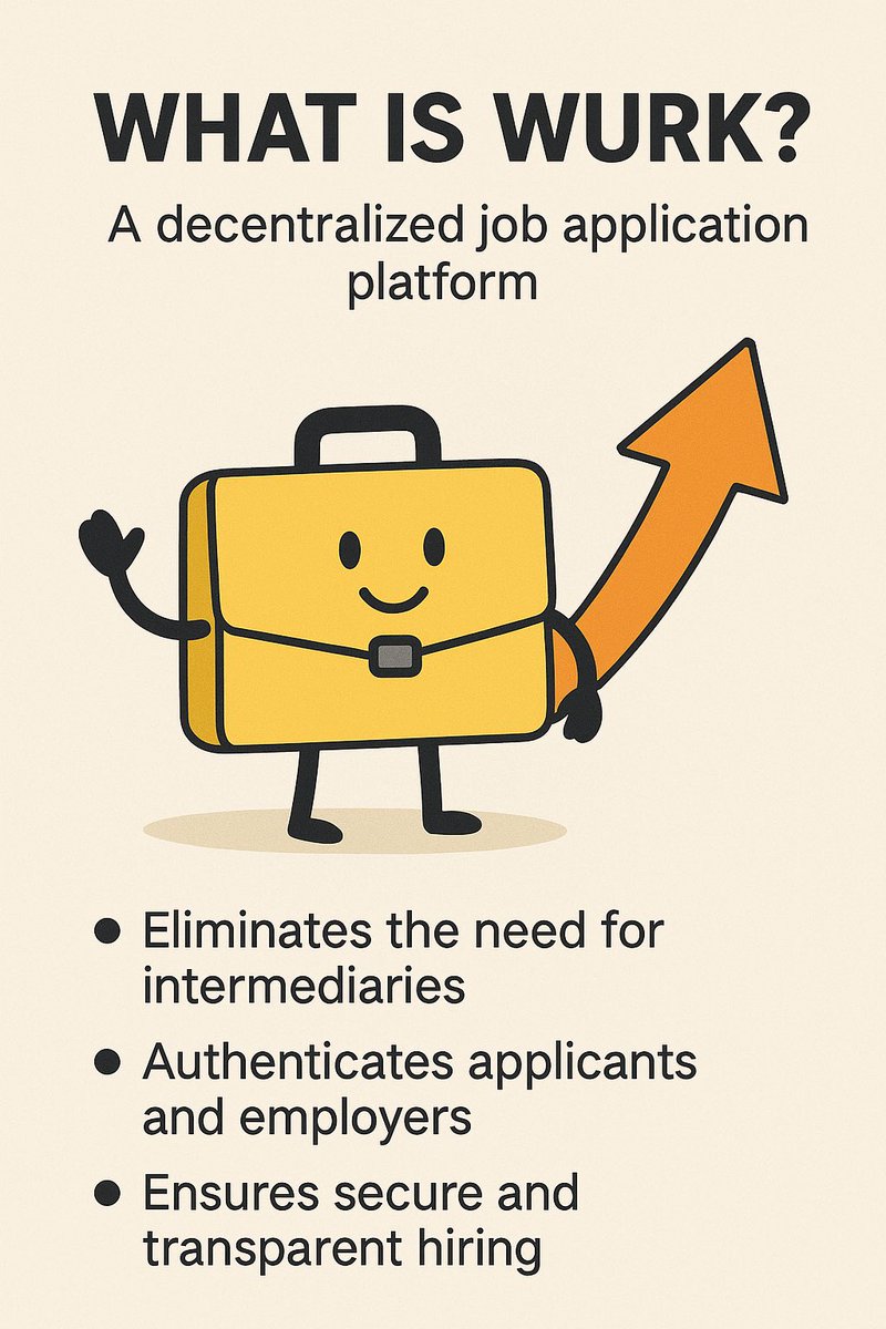 amancalled5od's tweet image. Decentralized jobs, transparent hiring, no middlemen that’s WURK 💼🔥
#WURK #Web3Jobs #OnchainWork