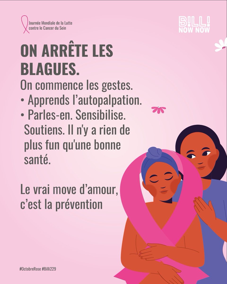 billinownowbj's tweet photo. Le cancer du sein est le cancer le plus meurtrier chez les femmes.
Ce n'est pas un sujet à dérision. Il faut sensibiliser, informer et prévenir — parce que des vies en dépendent. 💗
#IAmBrave #Billi229 #FoNaJ2025 https://t.co/lKK7KwEwQY