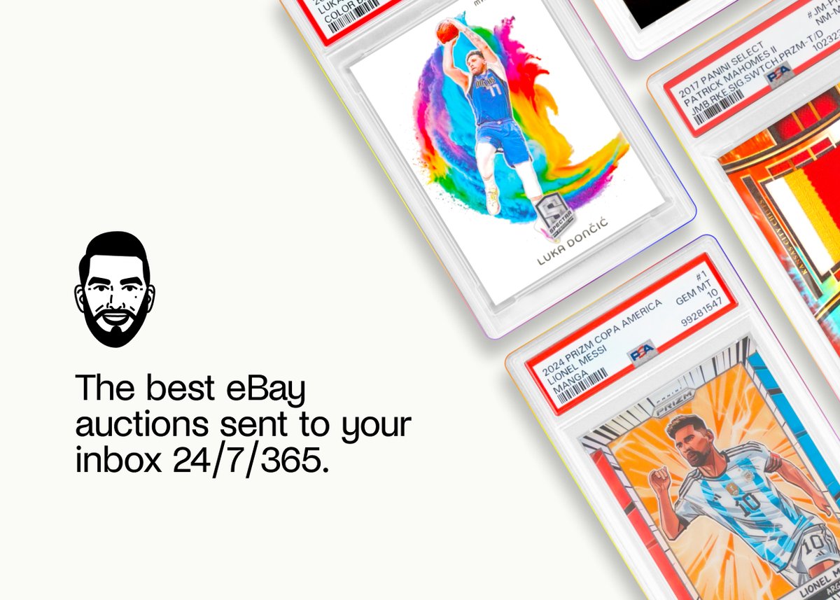 surgieboi's tweet photo. 🚨🚨🚨 eBay buys 🚨🚨🚨

if you don't already, i HIGHLY RECOMMEND that you subscribe to my daily eBay recommendations blog 👀 

here's why:

— it's FREE
— the best eBay auctions for sports & trading cards get delivered to you every morning
— recommendations are contextual & categorized (ex. "crack & crosses", "rookie must-have's", 🐐's & more 

plus, if you see a listing & need an evaluation, my 100% money-back guarantee applies; meaning, if you buy a card, and it grades lower than my recommendation, I refund you my fees, your grading fees, AND your purchase price 💯

let's cook 👩‍🍳🔥💎

🔗 https://t.co/N8lbFxg2CM