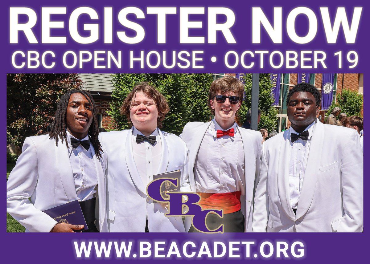 Today is the day – OPEN HOUSE 2025!

Come see what makes CBC special. 

beacadet.org/openhouse 

#MenforTomorrow #BrothersforLife #CBC175