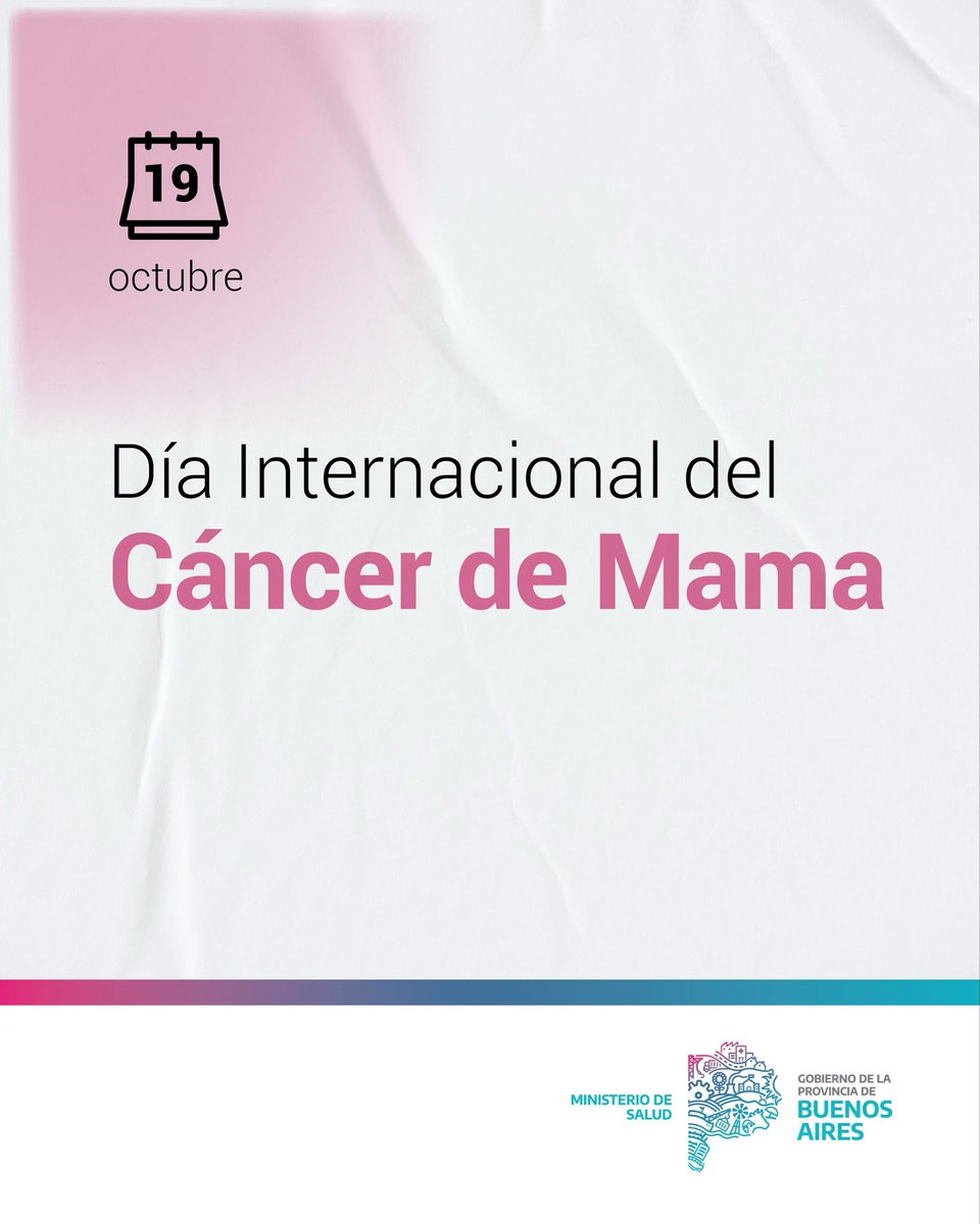 🩷 | En el Mes de la Concientización sobre el Cáncer de Mama, ponemos la mirada en la detección temprana a través de la mamografía.

Si notás cambios en la mama o en la coloración de la piel, bultos palpables, hundimiento, líquido o sangre en el pezón, hacé una consulta médica.